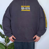 FADED VINTAGE QUIKSILVER TRI-HIT HOODIE - XL