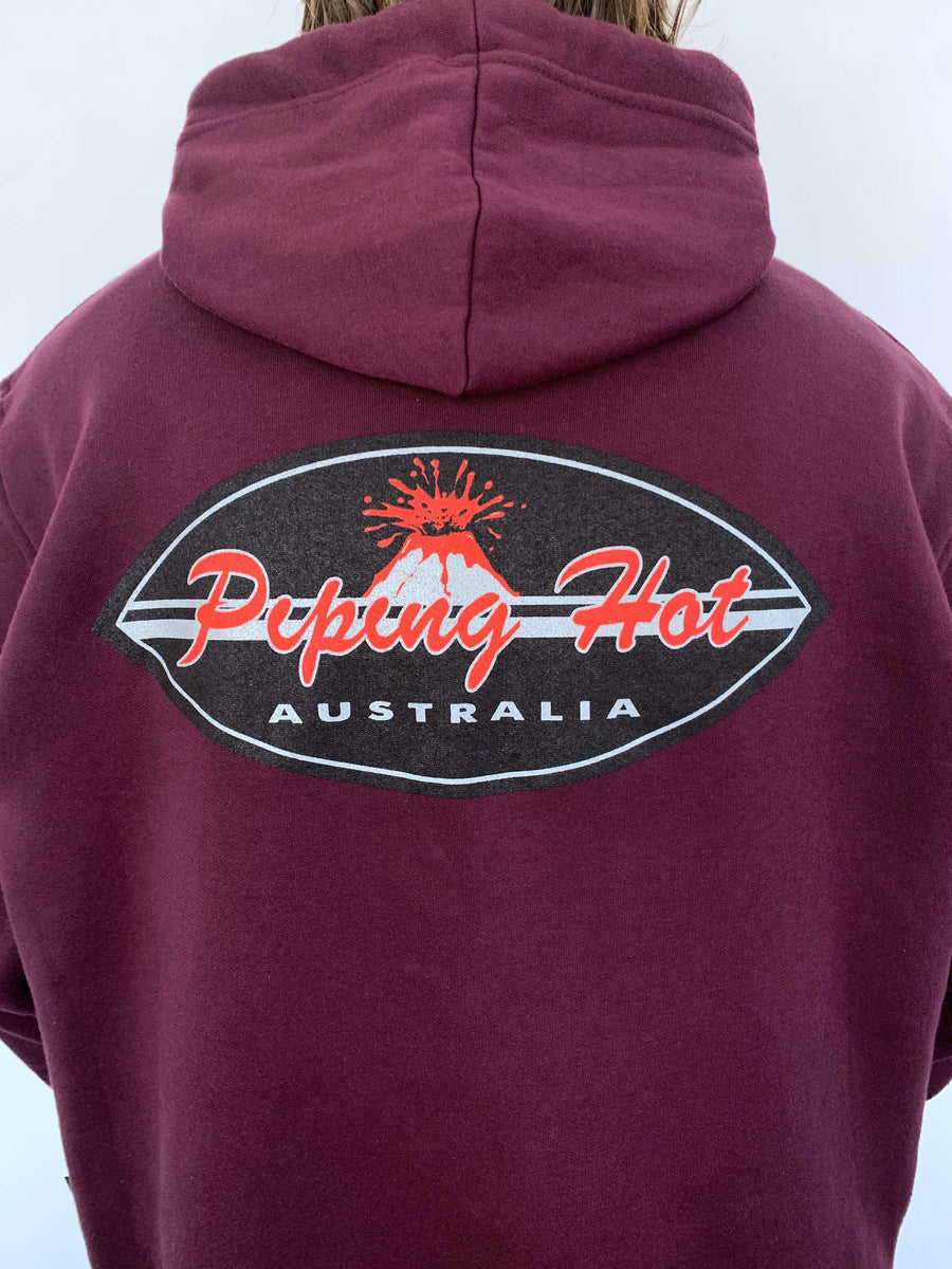 COMFY VINTAGE PIPING HOT VOLCANO HOODIE - L