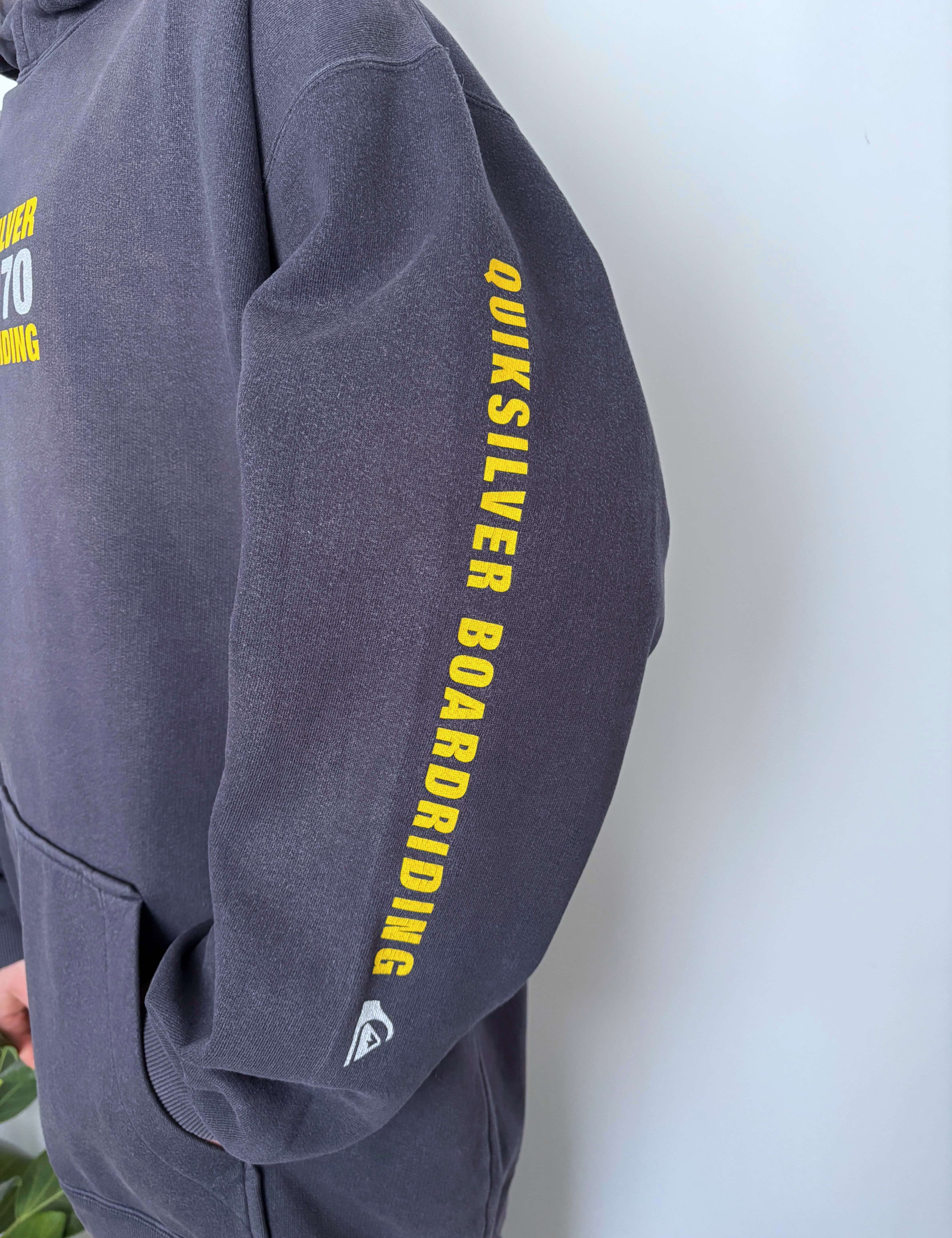 FADED VINTAGE QUIKSILVER TRI-HIT HOODIE - XL