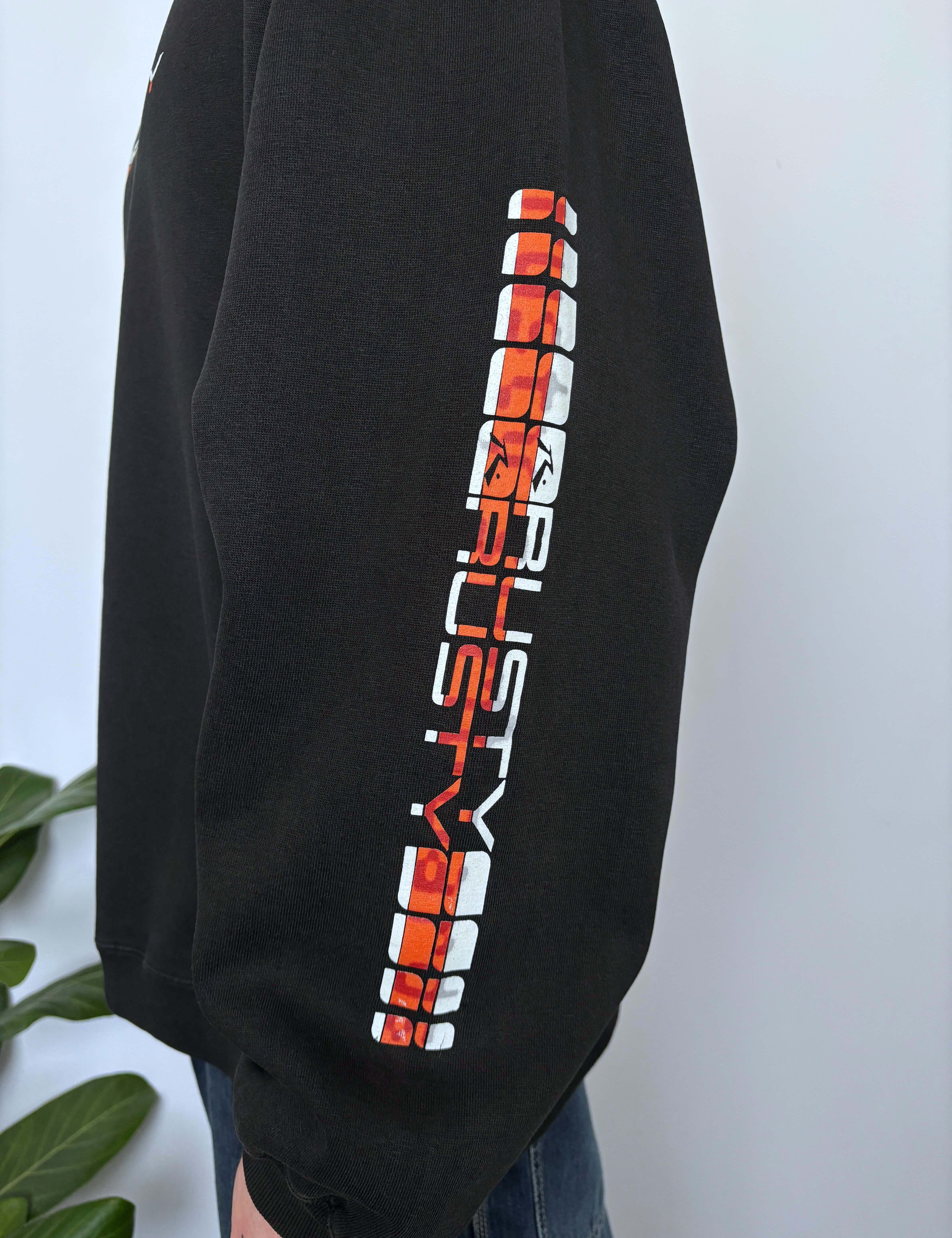 VINTAGE RUSTY SLEEVE GRAPHIC CREWNECK - L