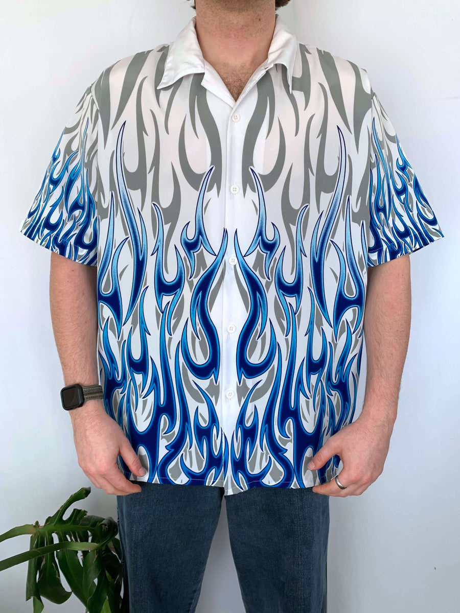 VINTAGE FLAME BUTTON UP - XL