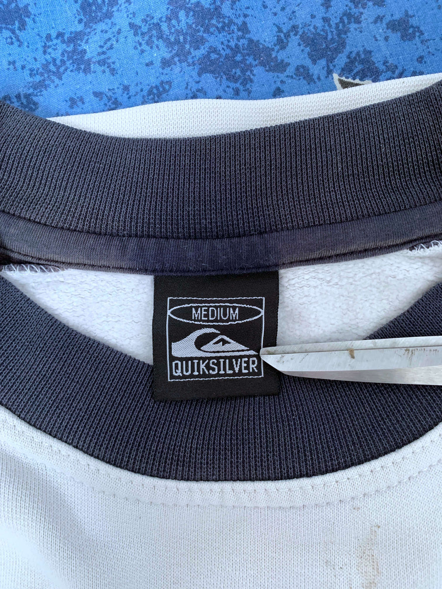 VINTAGE QUIKSILVER TWO-TONE CREWNECK - M