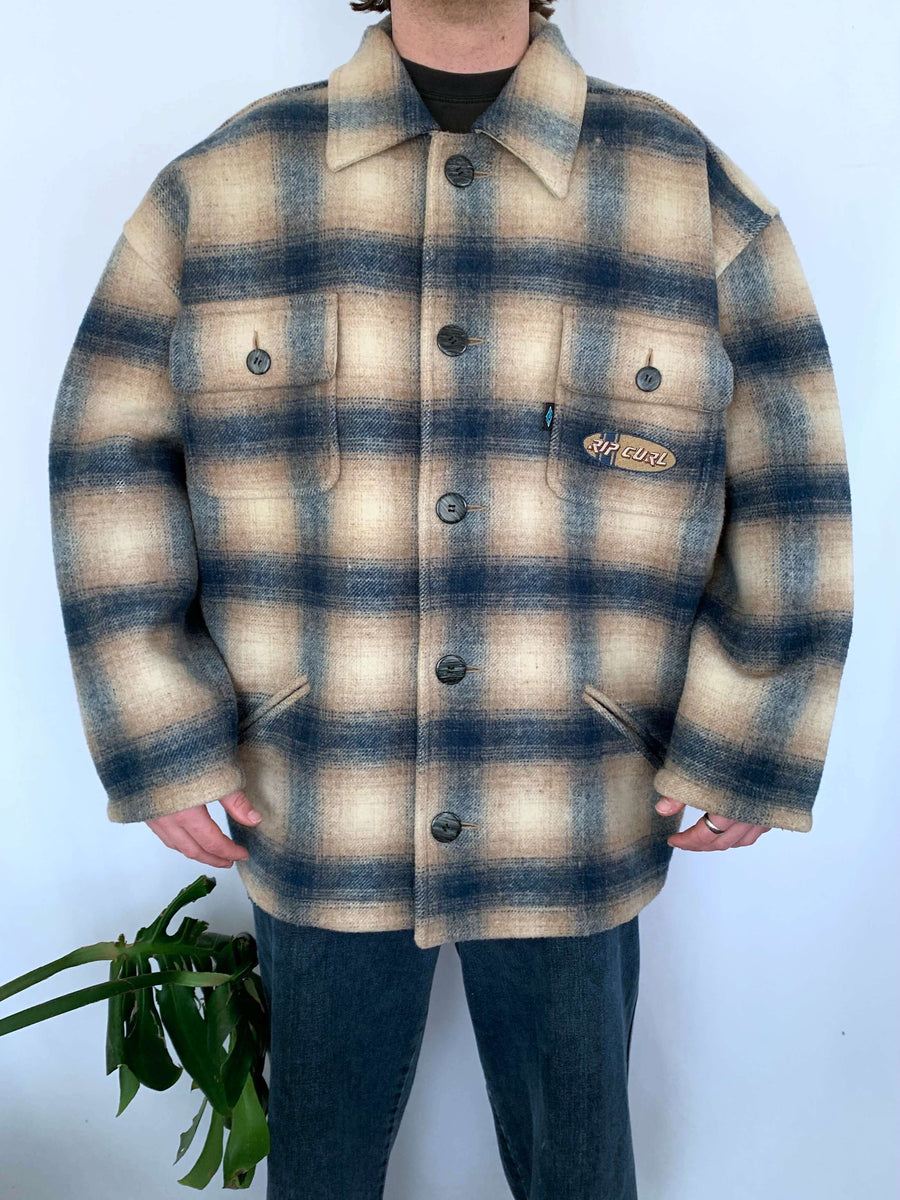 RARE 90S RIP CURL WOOL COAT - XL/XXL