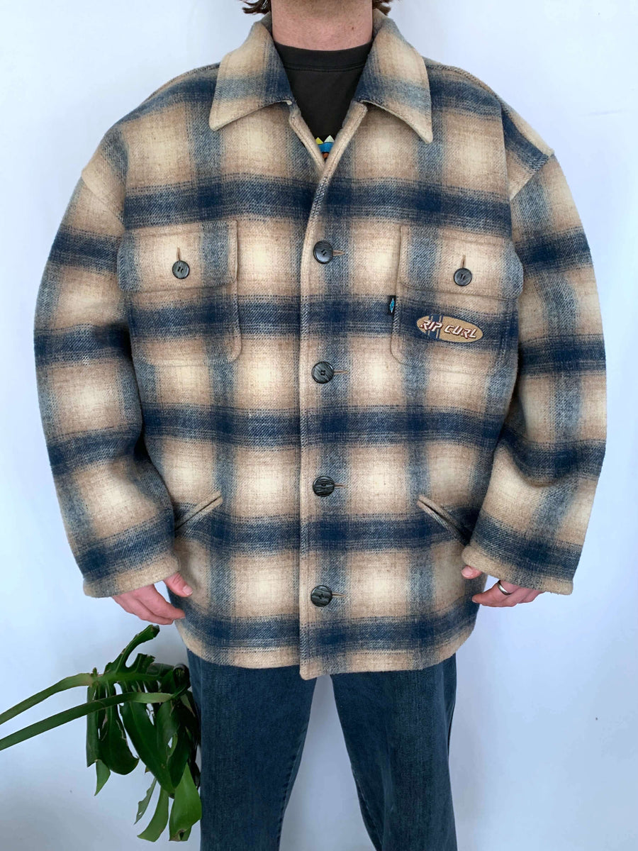 RARE 90S RIP CURL WOOL COAT - XL/XXL