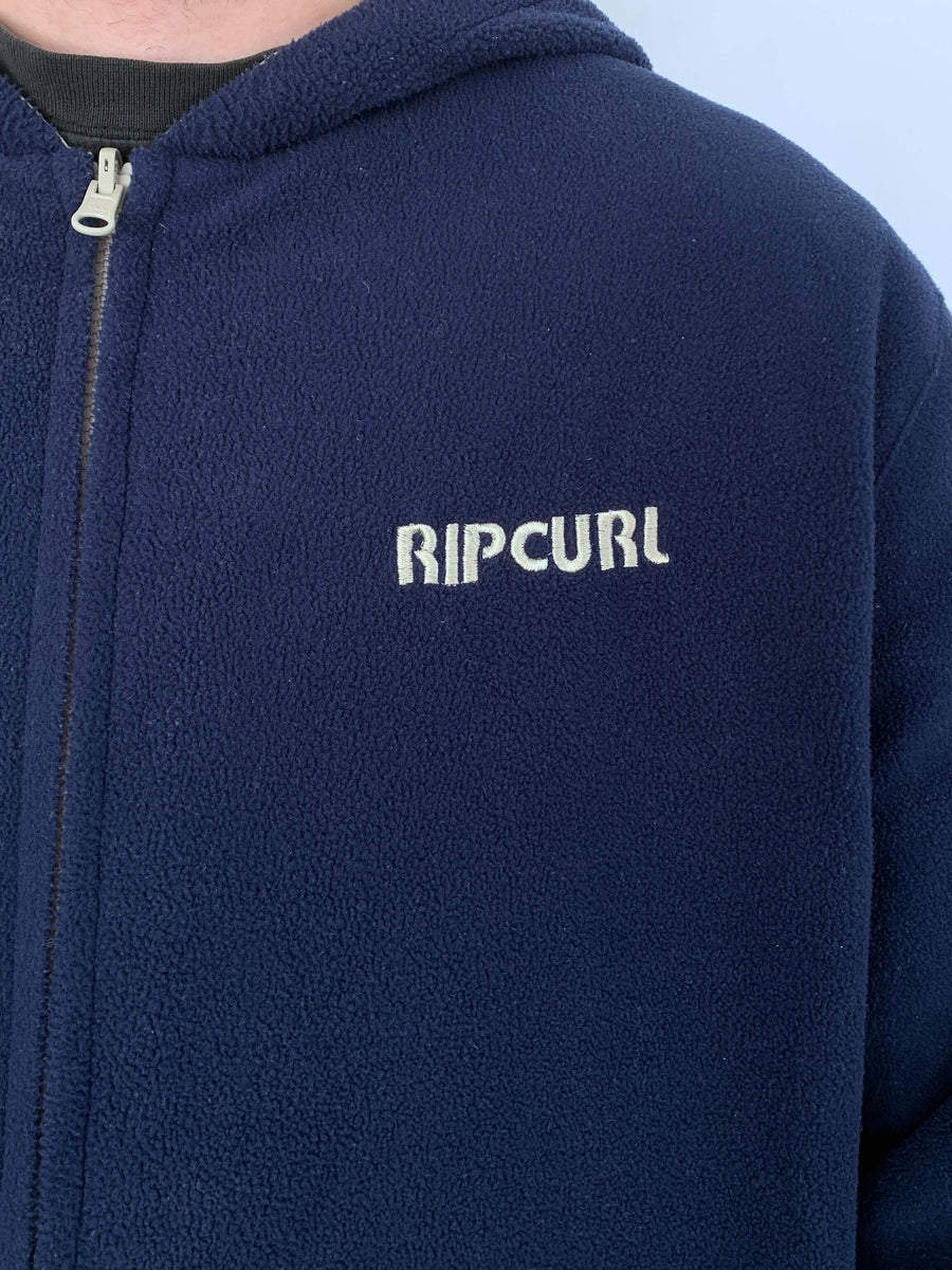 VINTAGE RIP CURL REVERSIBLE FLEECE/SPRAY JACKET - L