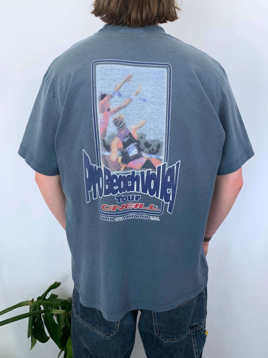 90S O'NEILL BEACH VOLLEYBALL TEE - L