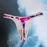 Y2K AZTEC ROSE THONG BIKINI BOTTOM - 6