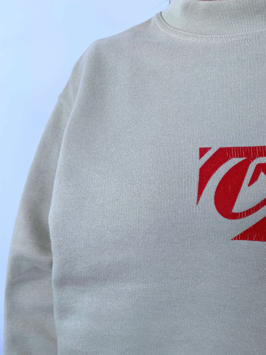 VINTAGE QUIKSILVER LOGO FRONT HIT CREWNECK - M