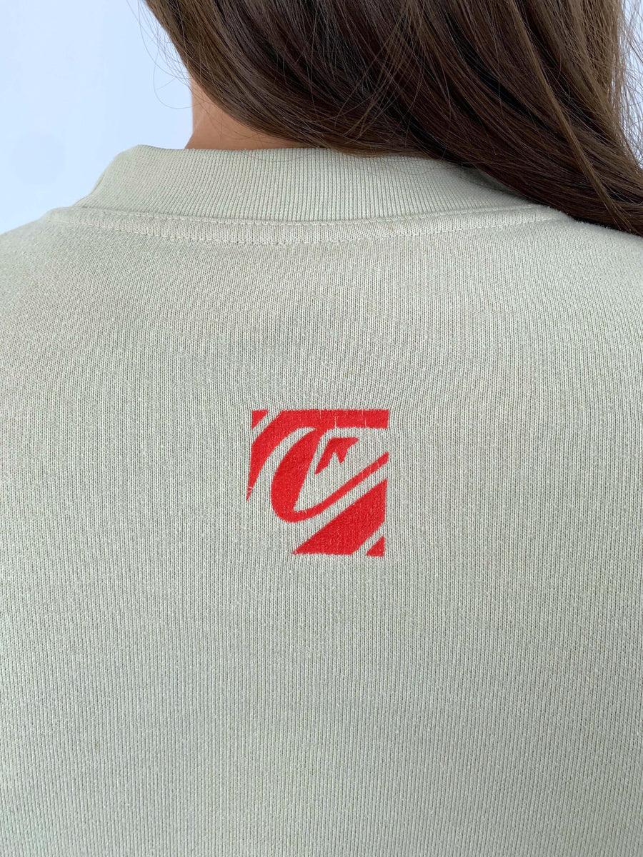 VINTAGE QUIKSILVER LOGO FRONT HIT CREWNECK - M