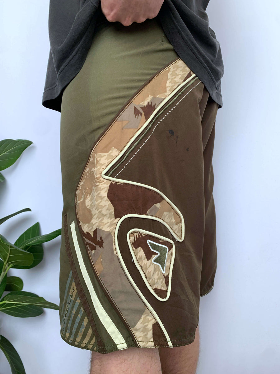 Y2K QUIKSILVER CAMO SECTION BOARDIES - W30/31