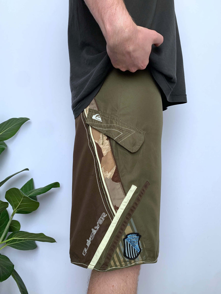 Y2K QUIKSILVER CAMO SECTION BOARDIES - W30/31