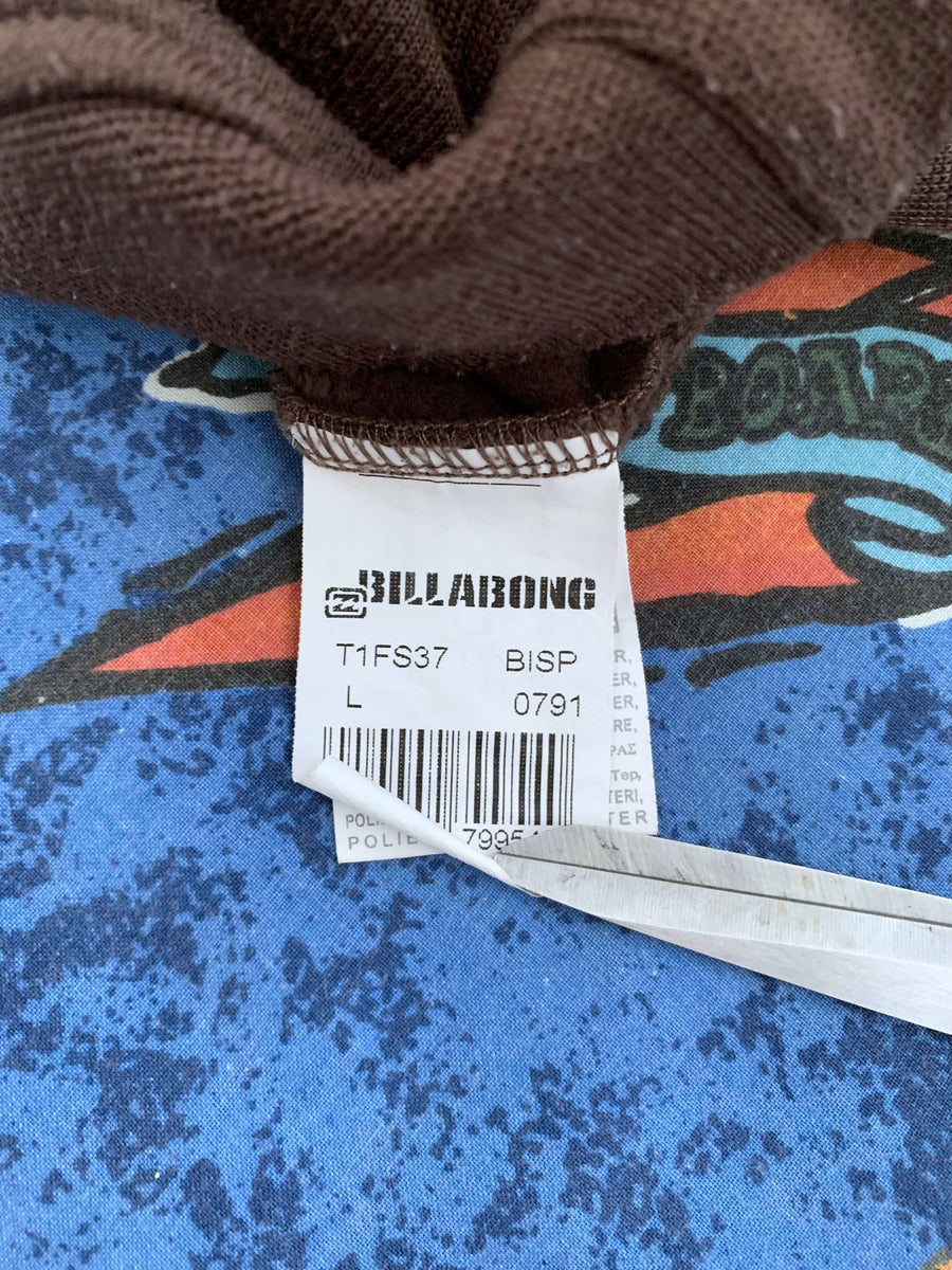 VINTAGE BILLABONG BIG LOGO HOODIE - L