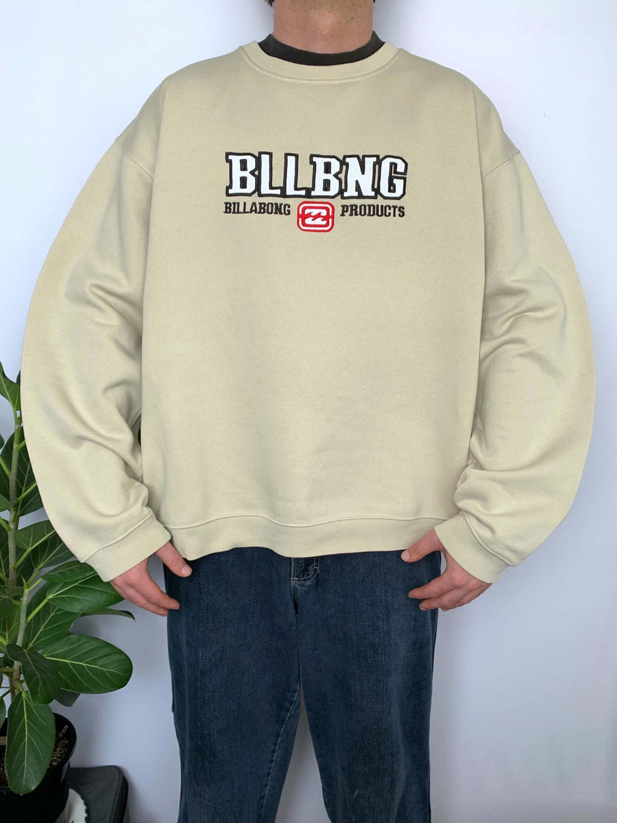 BAGGY VINTAGE BILLABONG SPELLOUT CREWNECK - XL