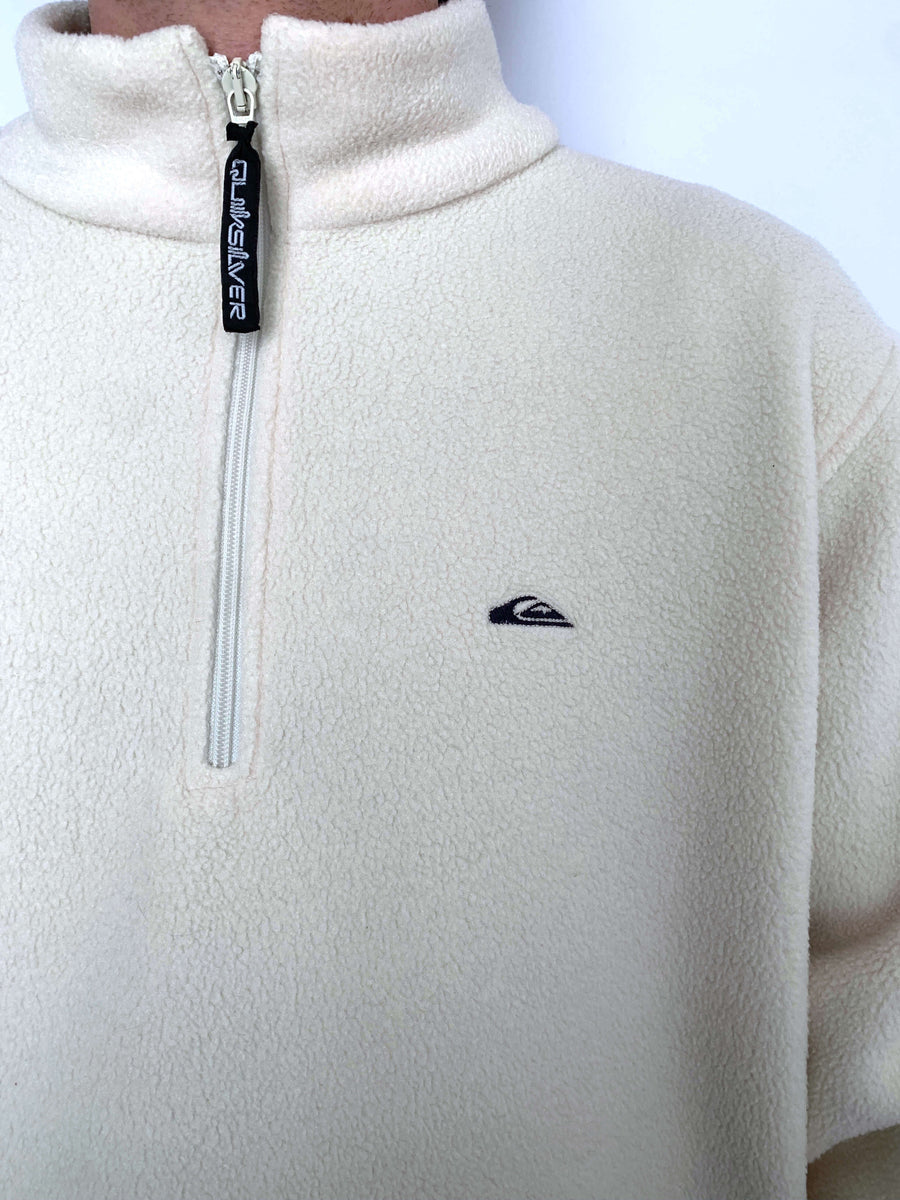 COMFY VINTAGE QUIKSILVER POLARTEC FLEECE QTR ZIP - M