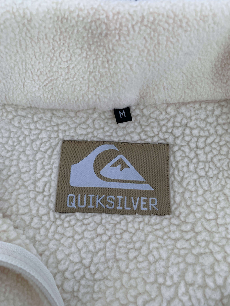 COMFY VINTAGE QUIKSILVER POLARTEC FLEECE QTR ZIP - M