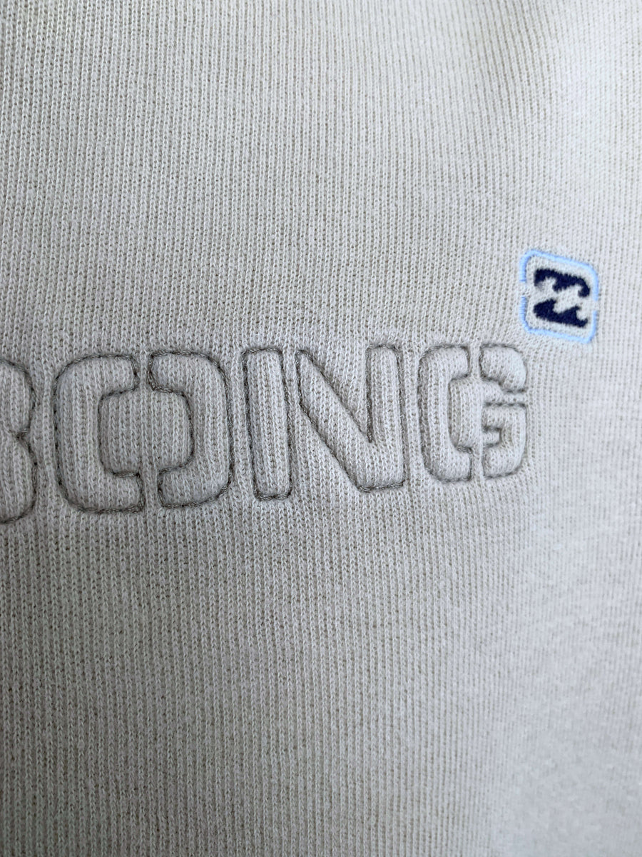 VINTAGE BILLABONG EMBROIDERED SPELLOUT RIBBED JUMPER - M/L