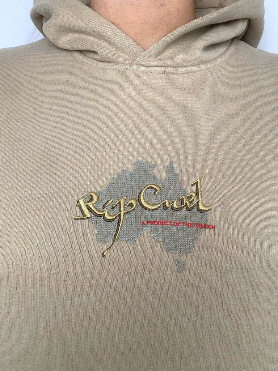 VINTAGE RIP CURL 'A PRODUCT OF THE SEARCH' FRONT HIT HOODIE - 8/10