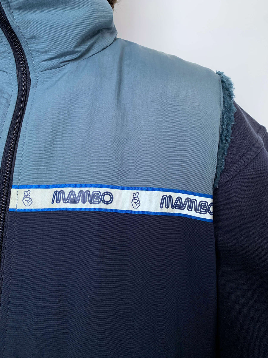 VINTAGE FLEECE LINED MAMBO TWO-TONE VEST - L