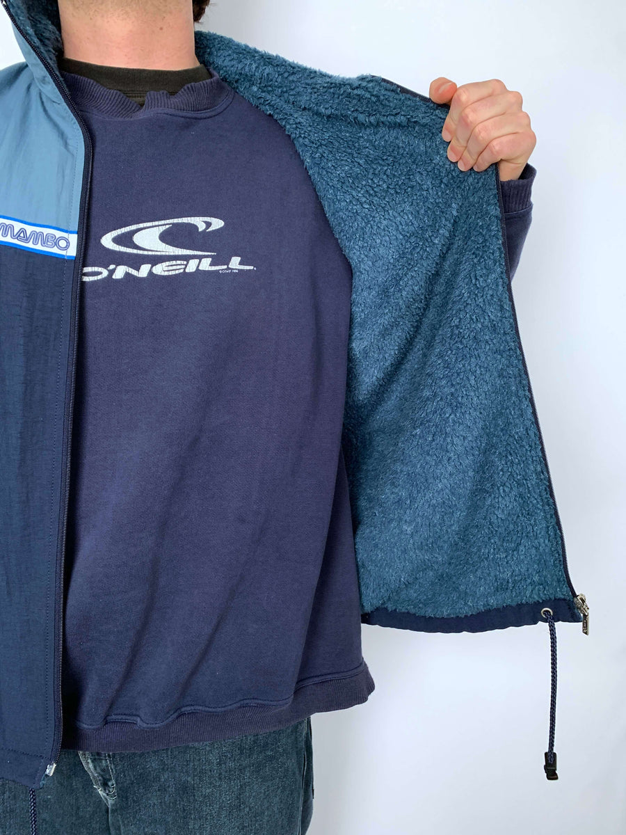 VINTAGE FLEECE LINED MAMBO TWO-TONE VEST - L