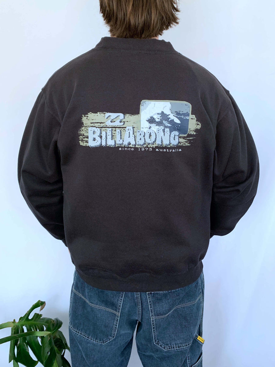 LATE 90S BILLABONG SURFER GRAPHIC CREWNECK - M