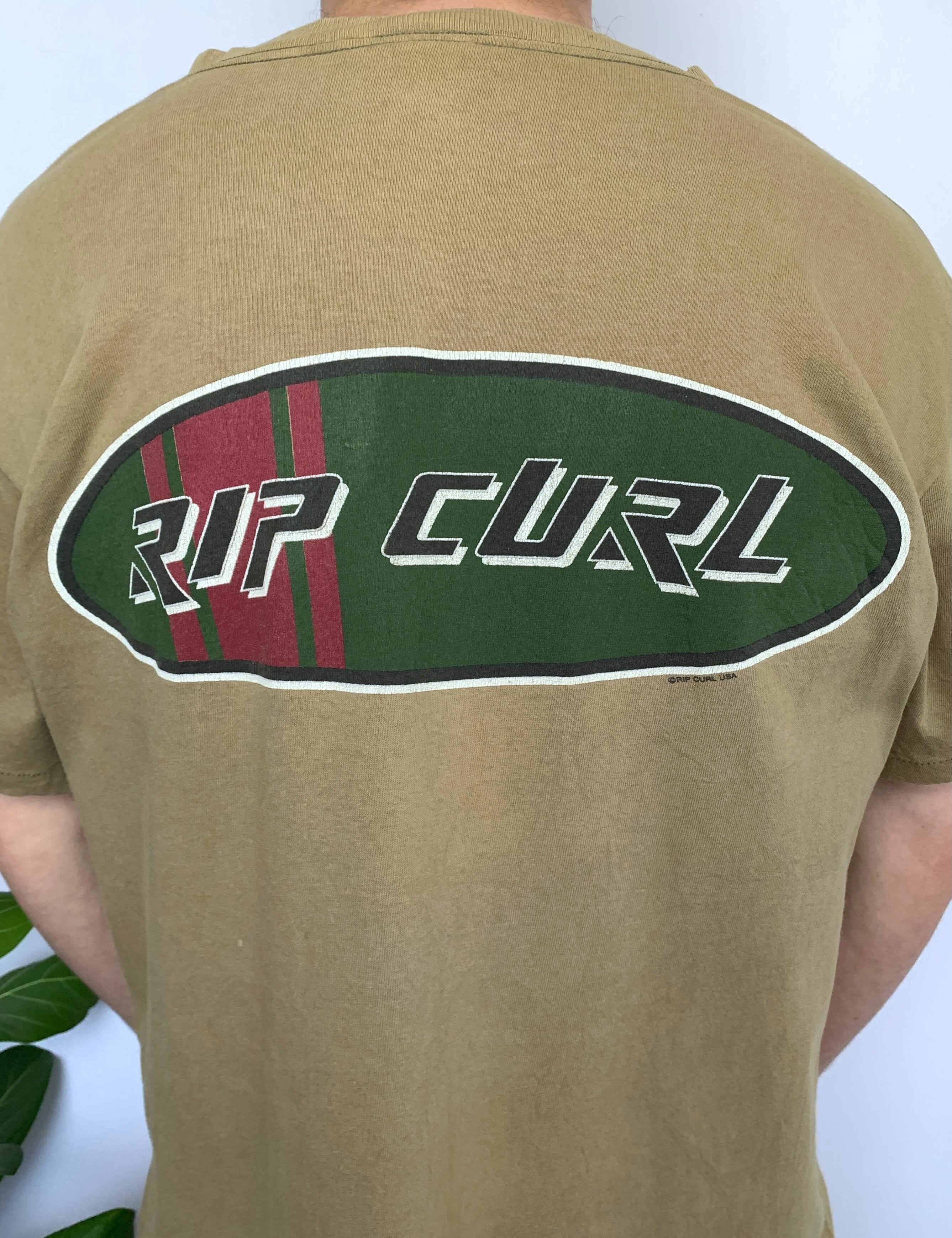 90S RIP CURL BIG GRAPHIC TEE - L