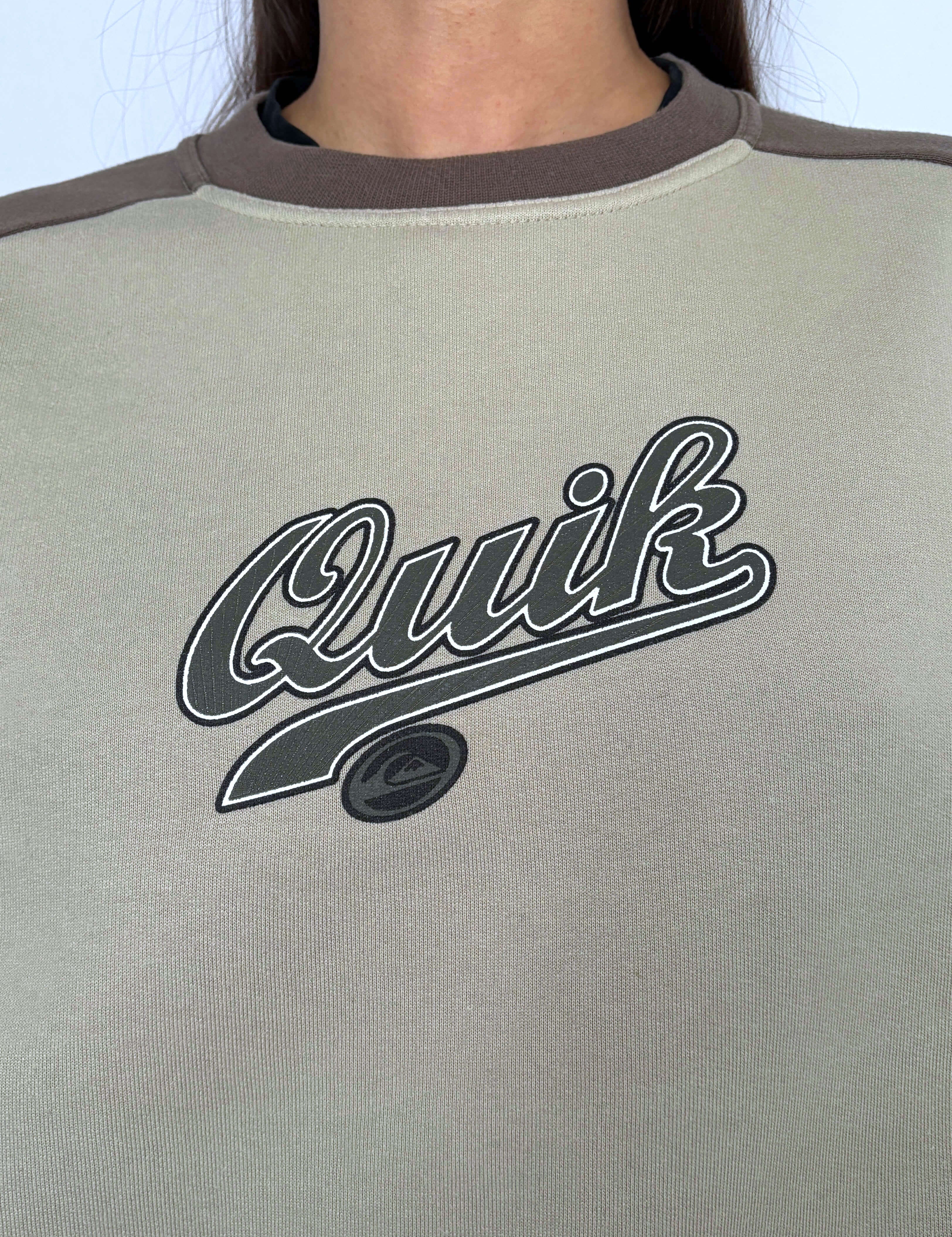 VINTAGE QUIKSILVER TWO-TONE CREWNECK - 8/10