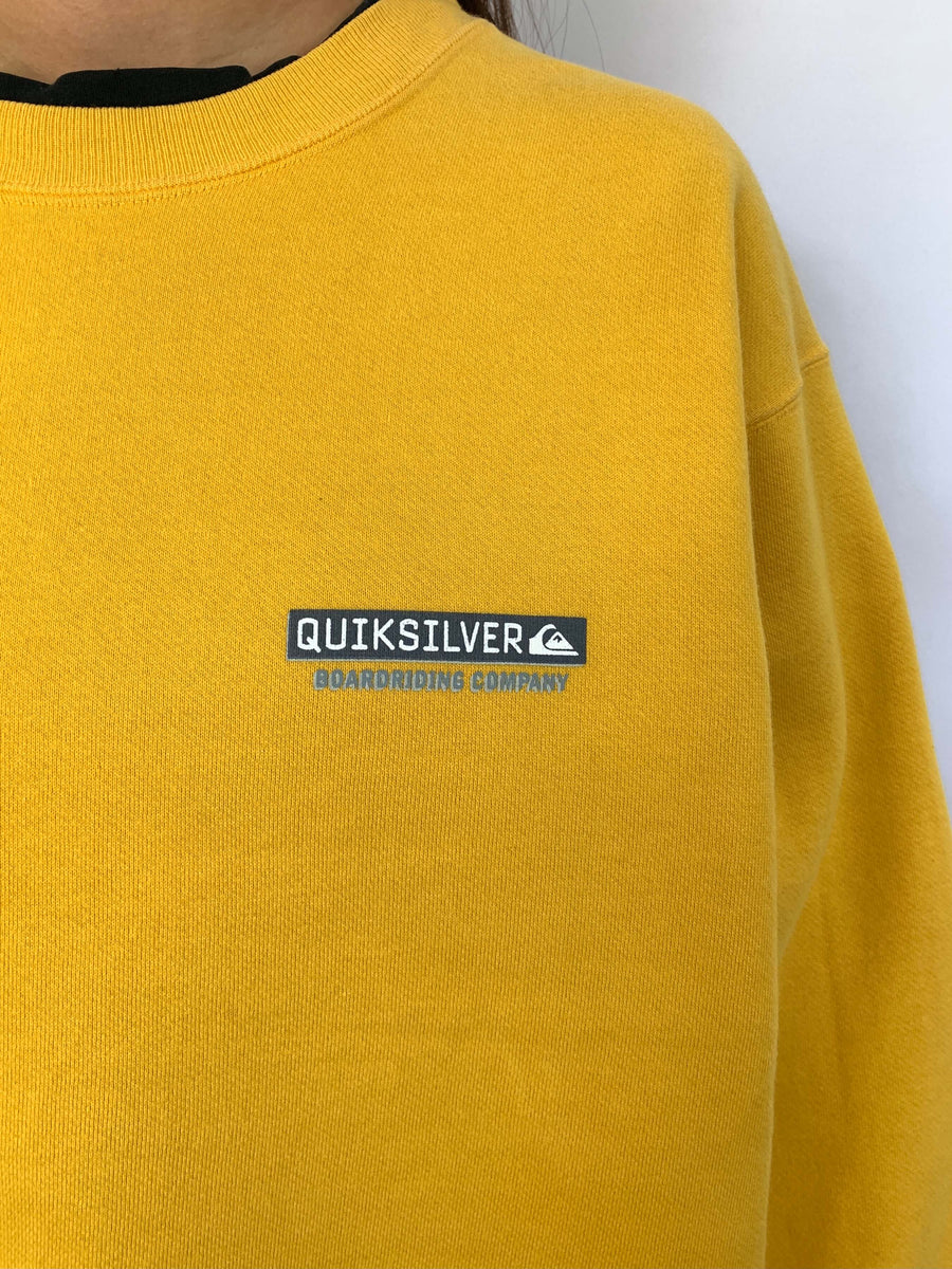 LATE 90S QUIKSILVER 'FOR HUMANS WHO'D RATHER RIDE' CREWNECK