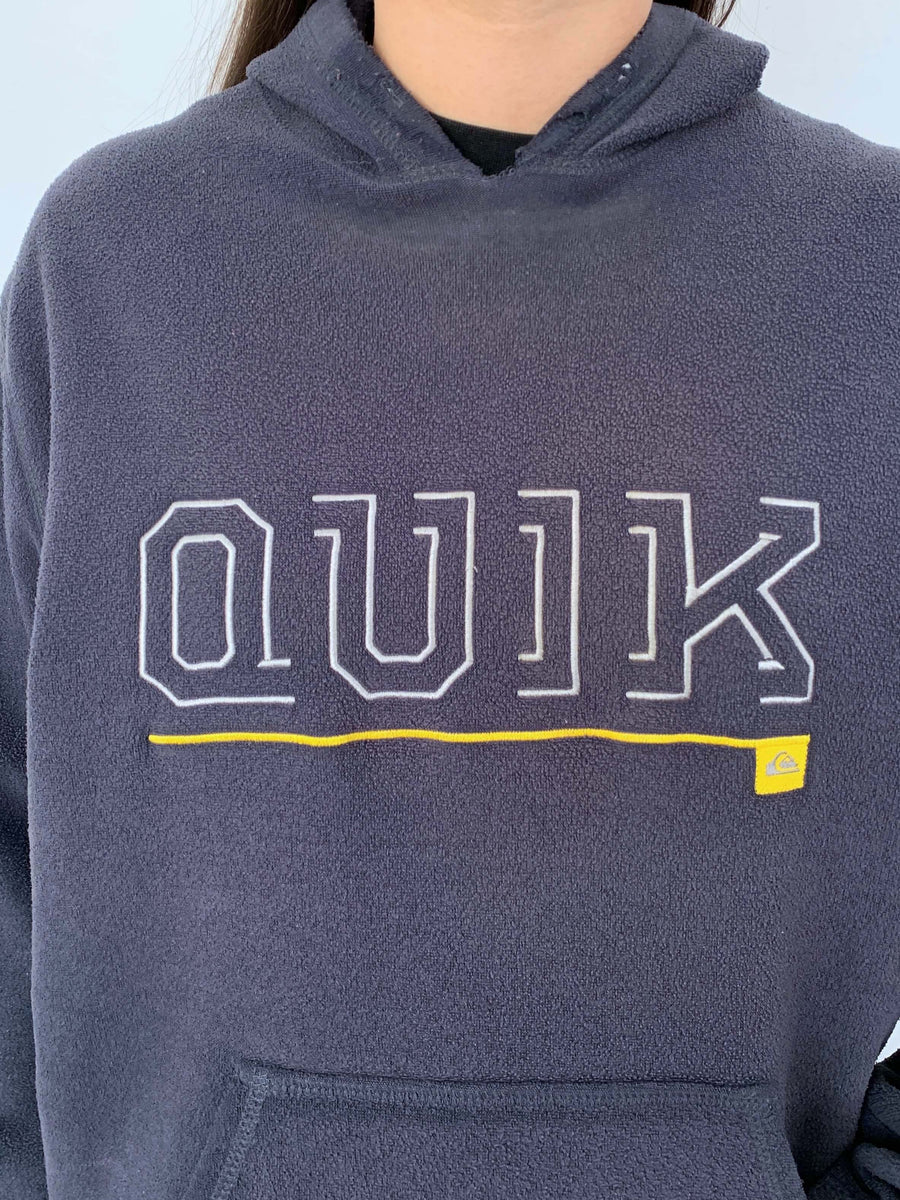 VINTAGE QUIKSILVER FLEECE 'QUIK' HOODIE