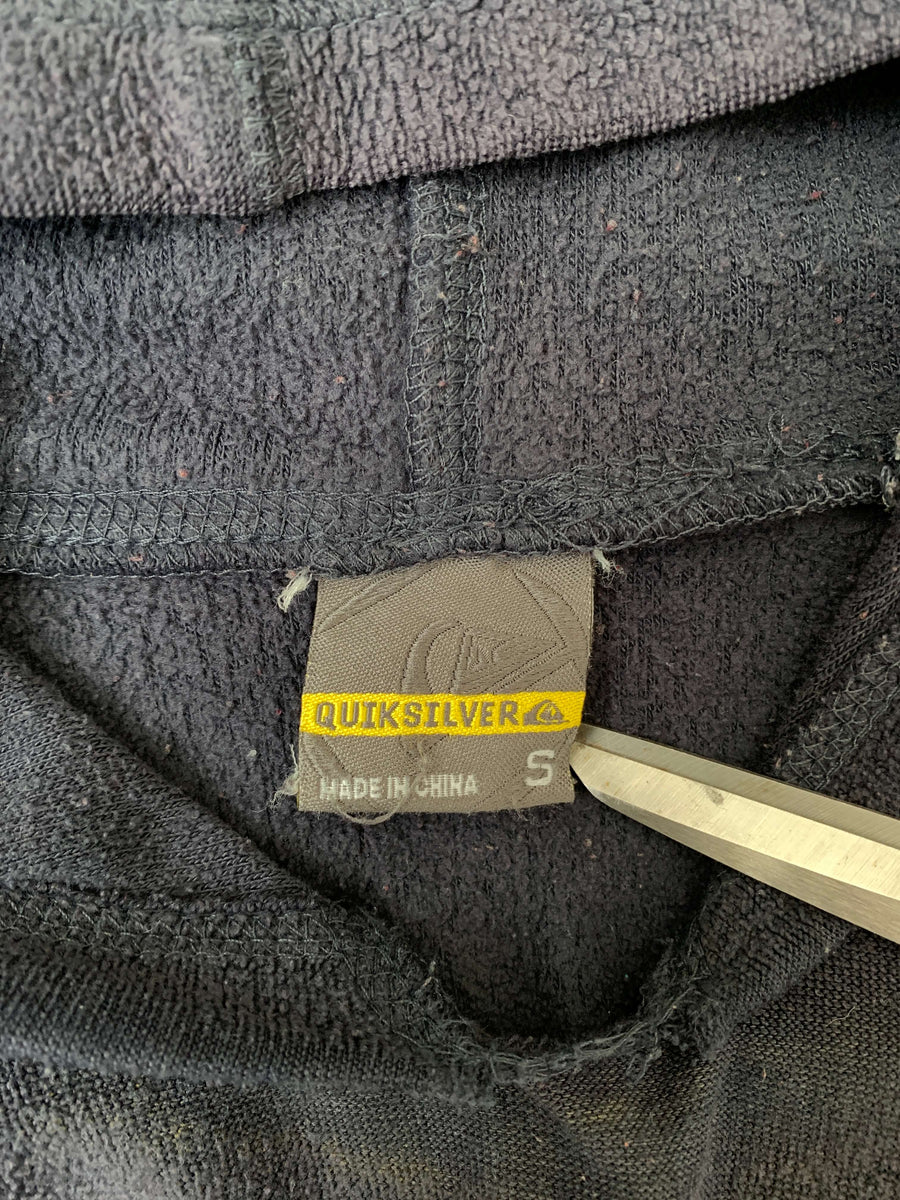 VINTAGE QUIKSILVER FLEECE 'QUIK' HOODIE - S/10