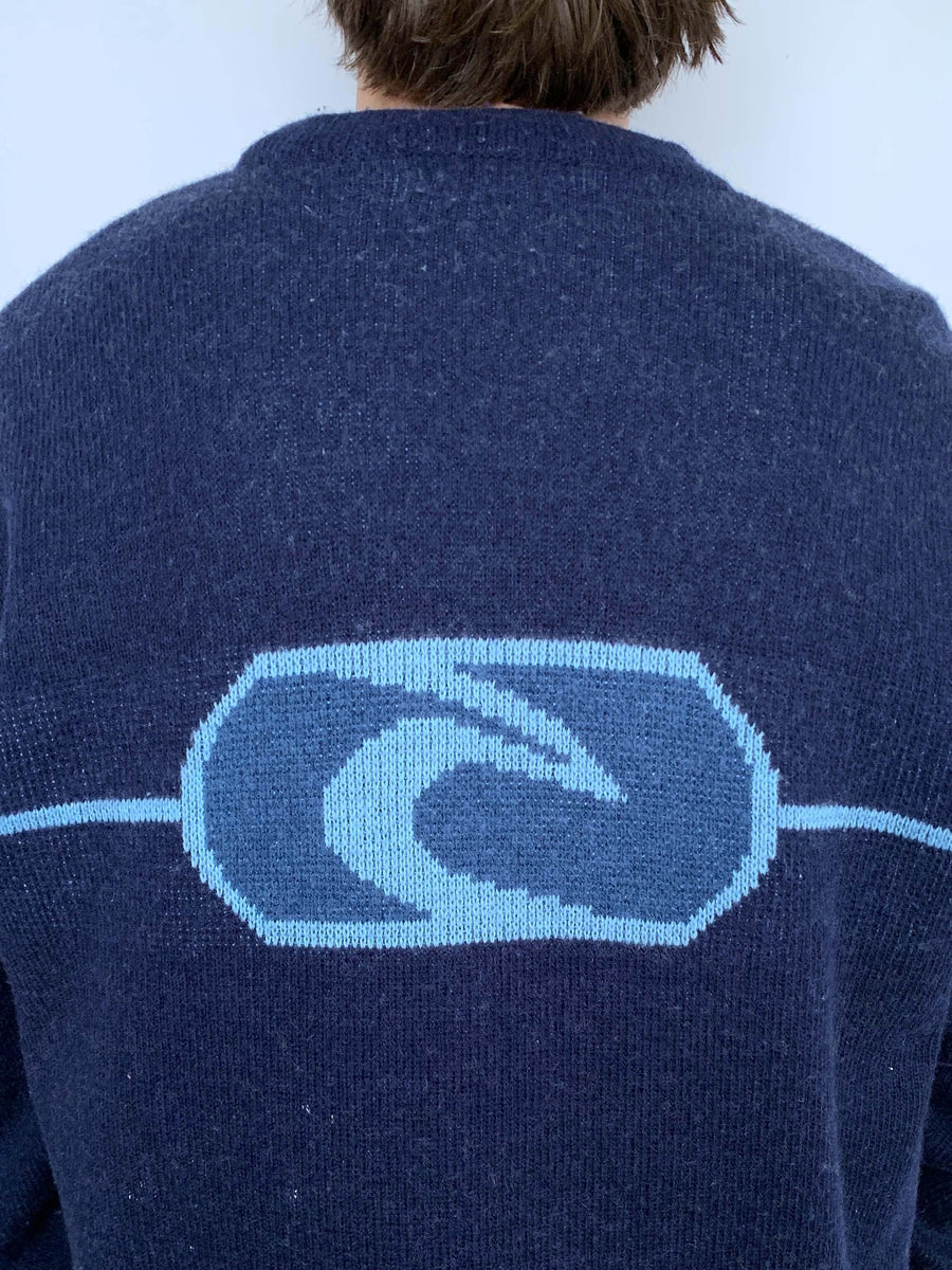 RARE VINTAGE RIP CURL LOGO KNIT - XL