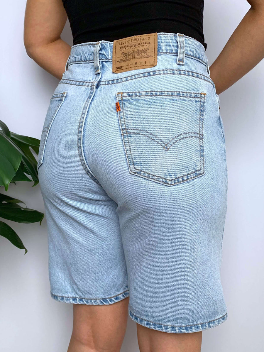 FADED VINTAGE LEVI'S ORANGE TAB JORTS - W32