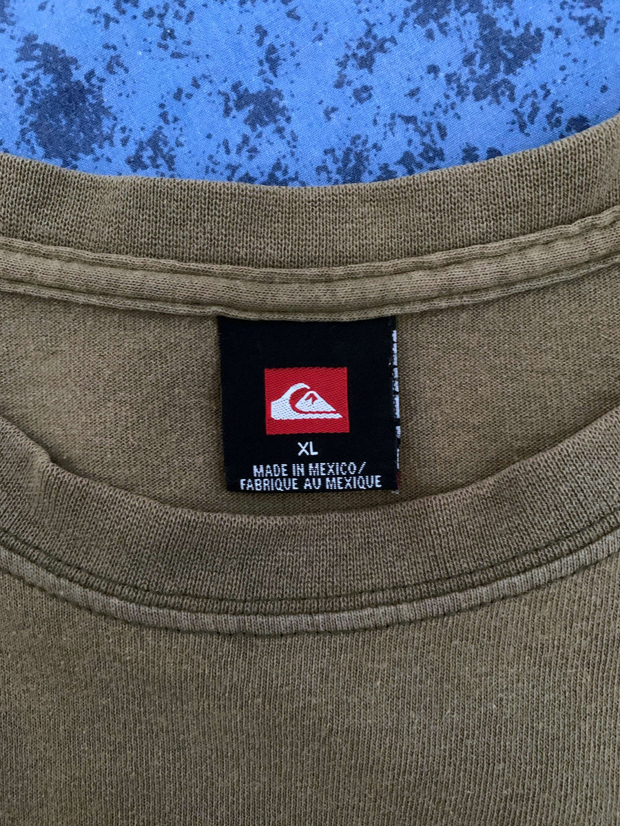 KHAKI VINTAGE QUIKSILVER BIG GRAPHIC TEE - XL