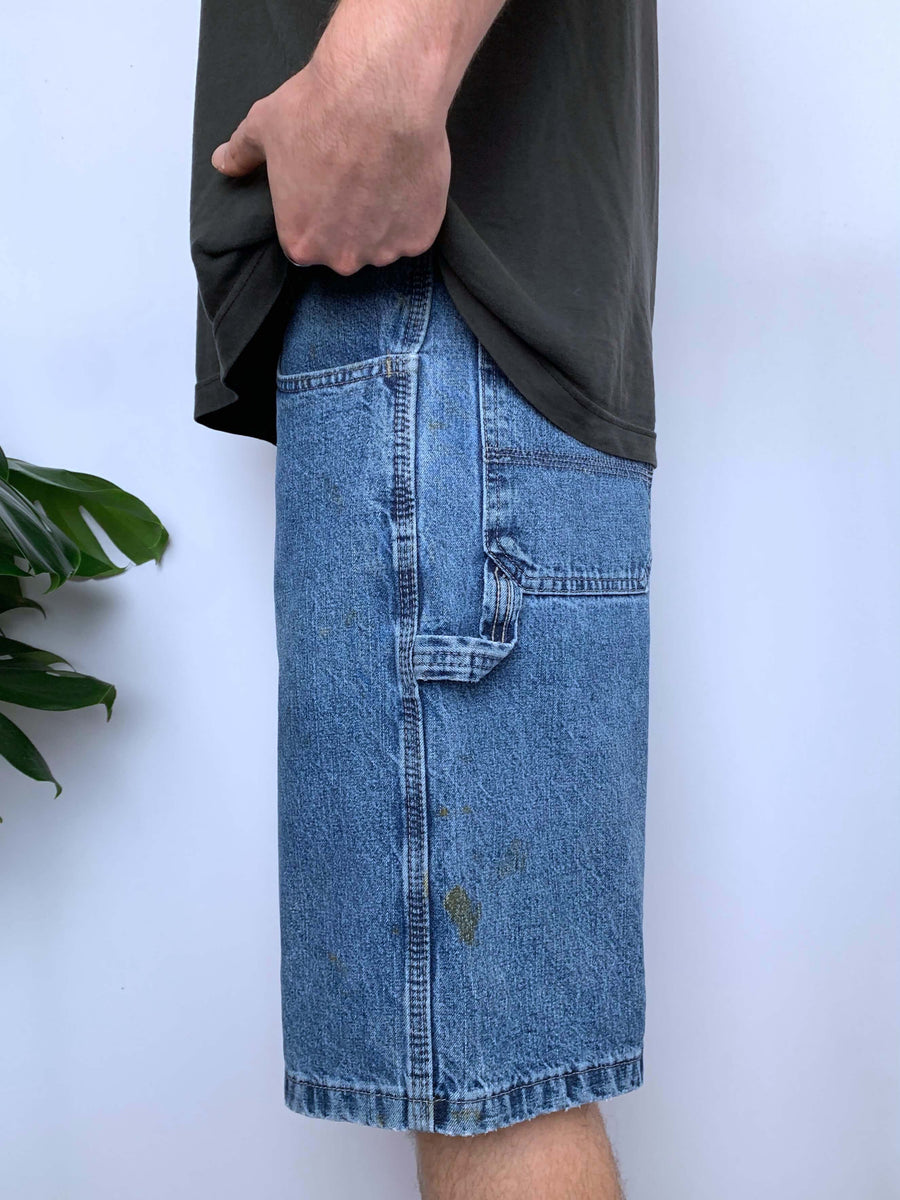 VINTAGE WRANGLER CARPENTER JORTS - W33