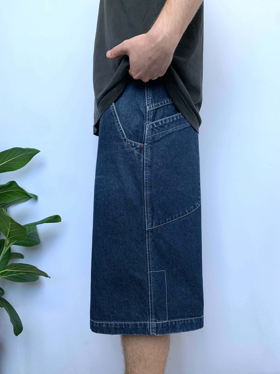 BAGGY Y2K LIGHTNING BOLT JORTS - W36