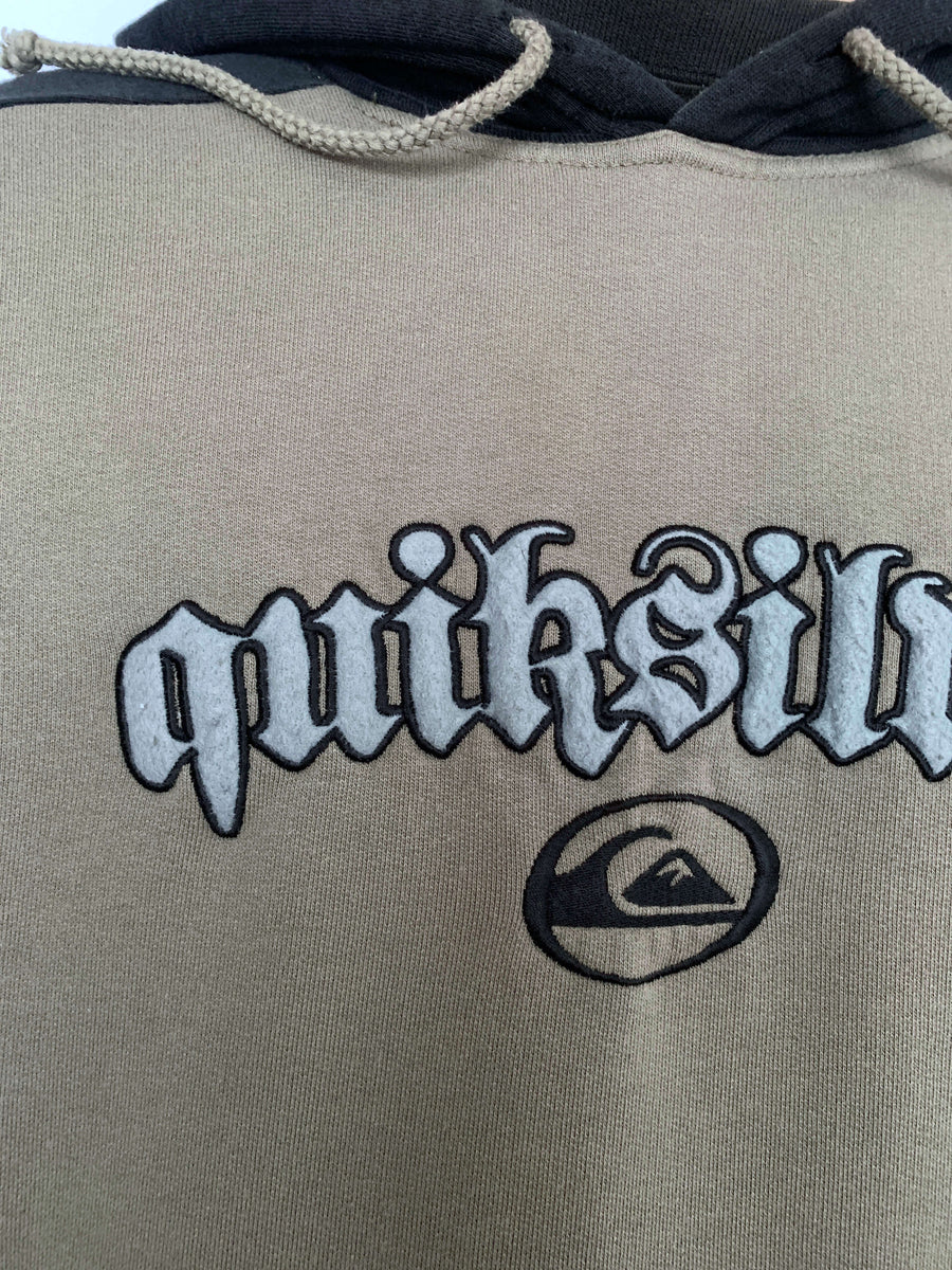 VINTAGE QUIKSILVER TWO-TONE HOODIE - M