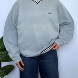 FADED VINTAGE QUIKSILVER EMBROIDERED JUMPER - S