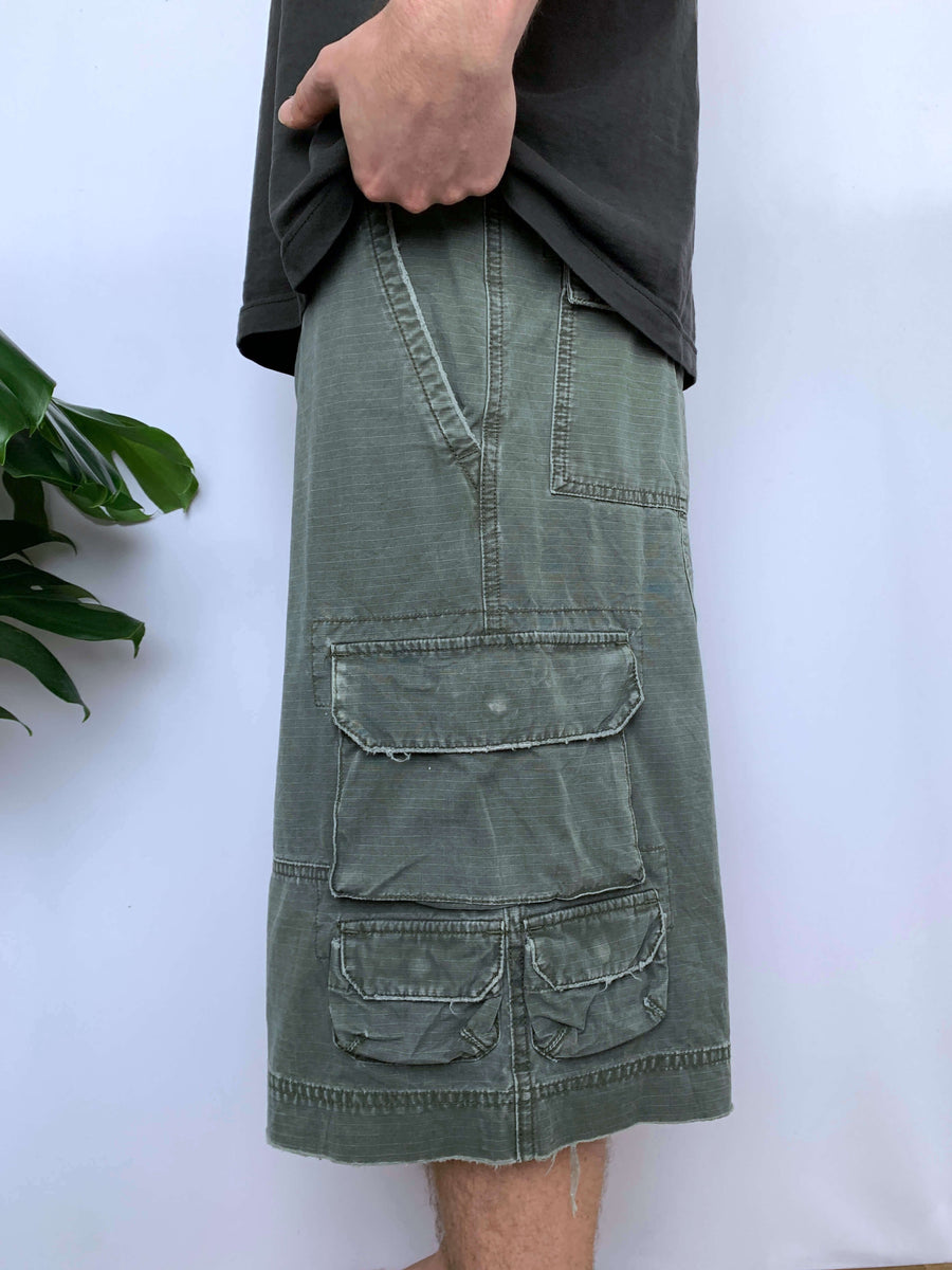 BAGGY VINTAGE MOSSIMO DOUBLE-KNEE CARGO SHORTS - W37/38