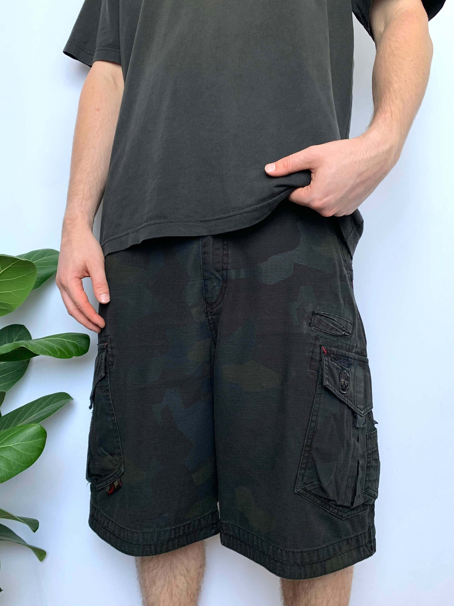 BAGGY Y2K FOX CARGO SHORTS - W35/36