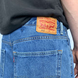 BAGGY LEVIS MID WASH JORTS - W36