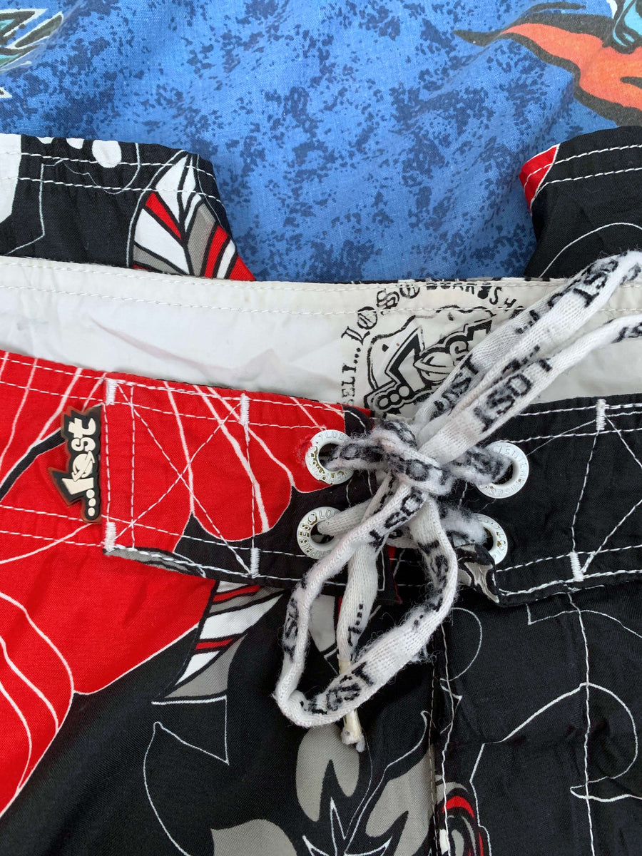 Y2K LOST ENTERPRISES HIBISCUS BABE BOARDIES - W34/35