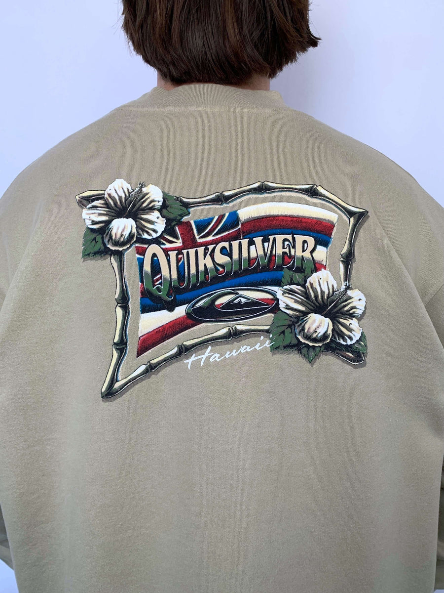 RARE 90S QUIKSILVER HAWAII MOCKNECK JUMPER - L