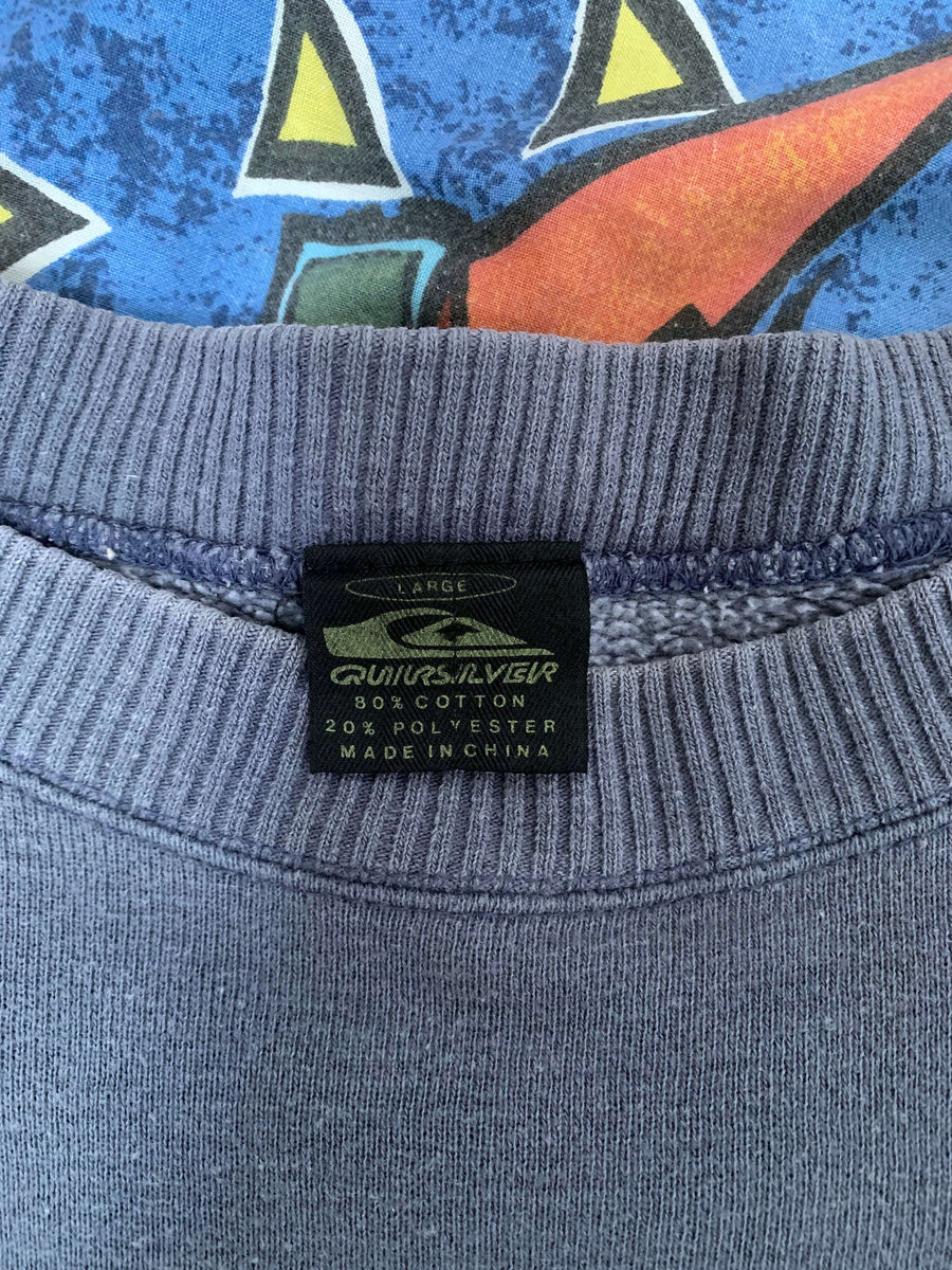 FADED 90S QUIKSILVER SILVER EDITION CROPPED CREWNECK - 6/8