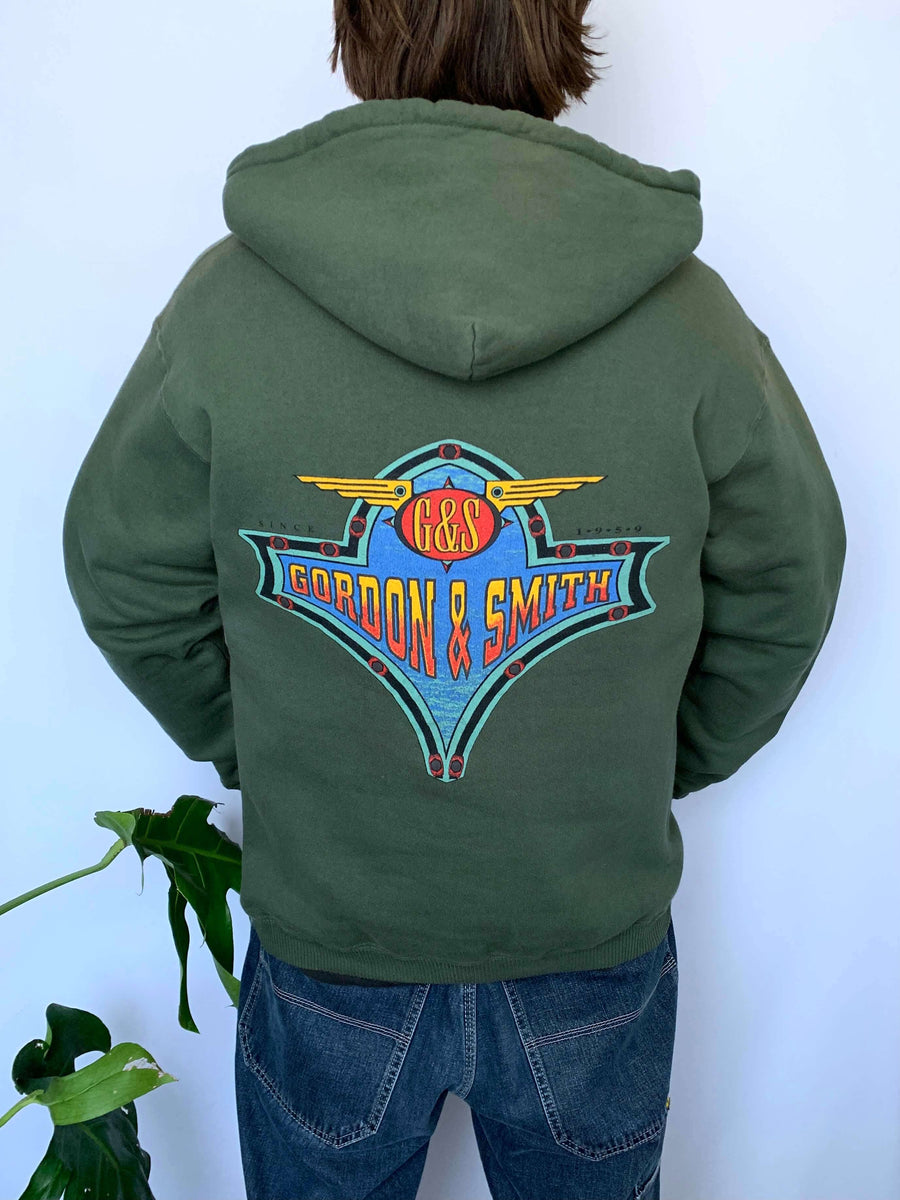 90S GORDON & SMITH GRAPHIC HOODIE - M