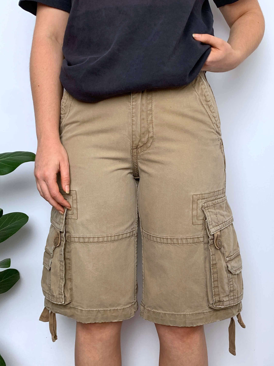 BAGGY AEROPOSTALE DOUBLE-KNEE CARGO SHORTS - W27/28
