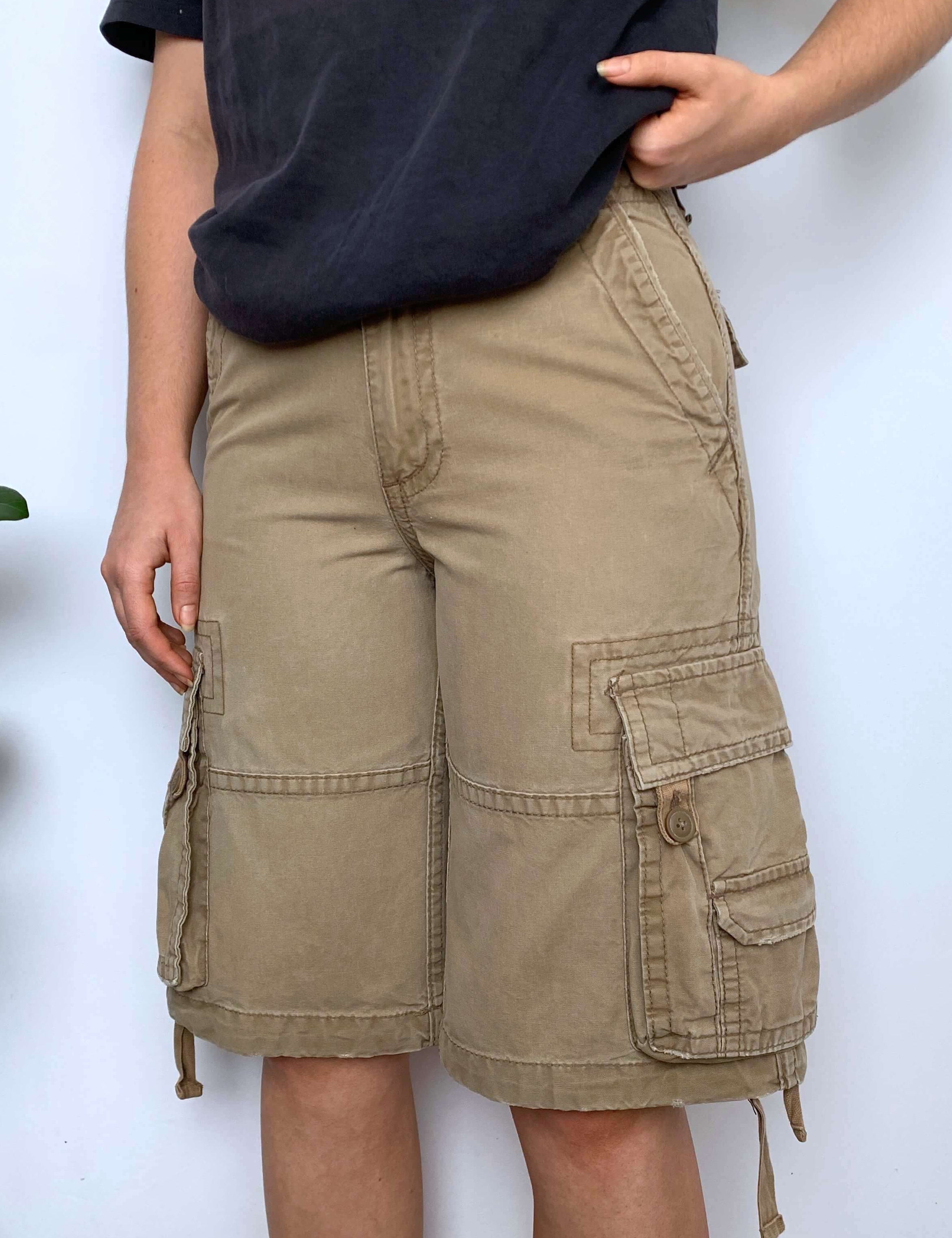 BAGGY AEROPOSTALE DOUBLE-KNEE CARGO SHORTS - W27/28
