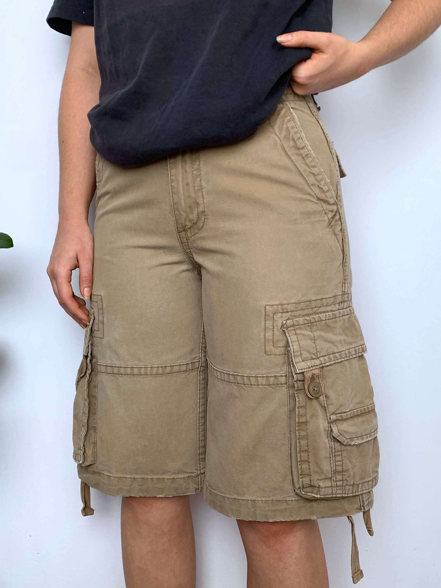 BAGGY AEROPOSTALE DOUBLE-KNEE CARGO SHORTS - W27/28