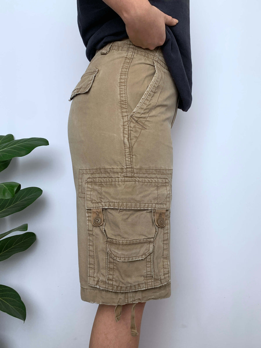 BAGGY AEROPOSTALE DOUBLE-KNEE CARGO SHORTS - W27/28