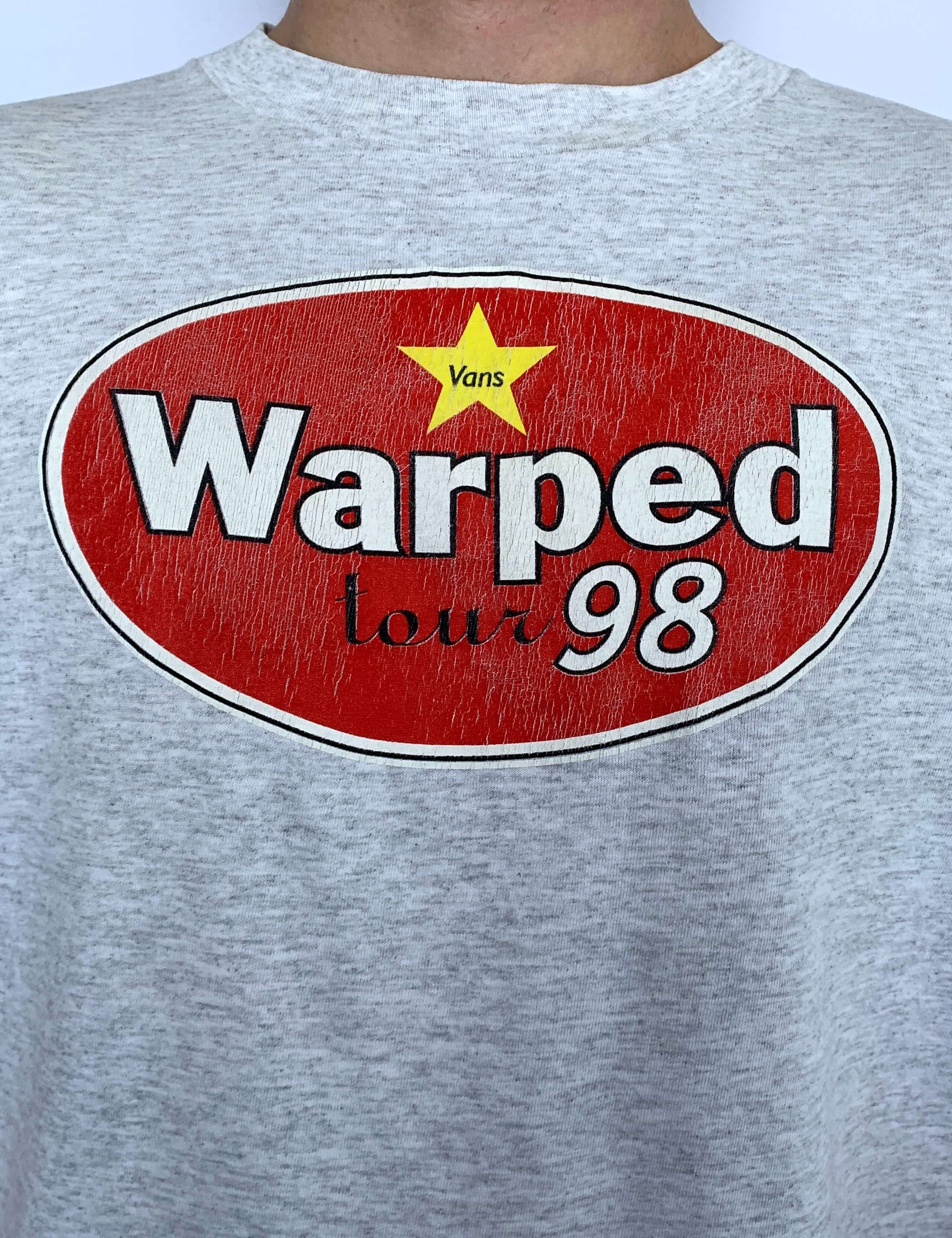 RARE 1998 VANS WARPED TOUR FRONT HIT TEE - L