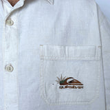 THICK VINTAGE QUIKSILVER HEMP BUTTON UP - XL