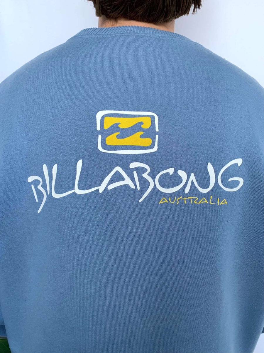 RARE 90S BILLABONG BIG GRAPHIC CREWNECK - L